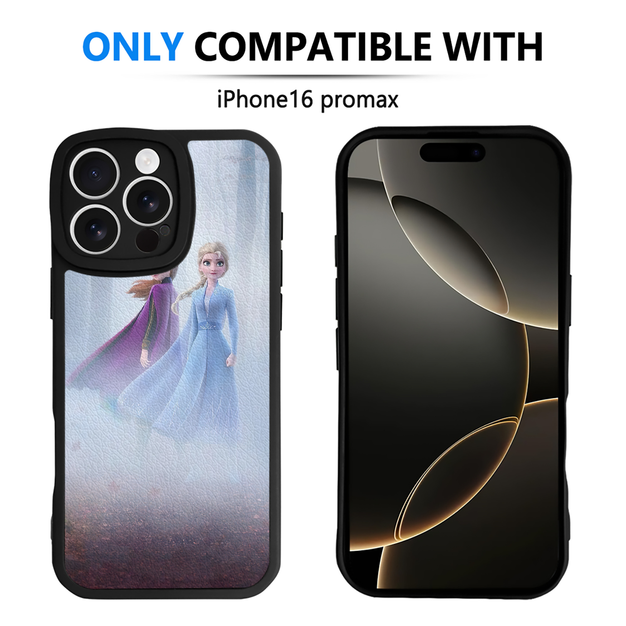 （画像用） アナと雪の女王 アンナ エルサ Frozen Anna Elsa 【iPhone 16シリーズ対応】シリコンスマホケース（レザー調） 材質：シリコン